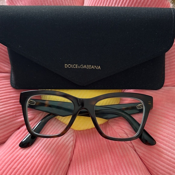 Dolce & Gabbana Tortoise Shell Eyeglasses with Black Case - Picture 1 of 3
